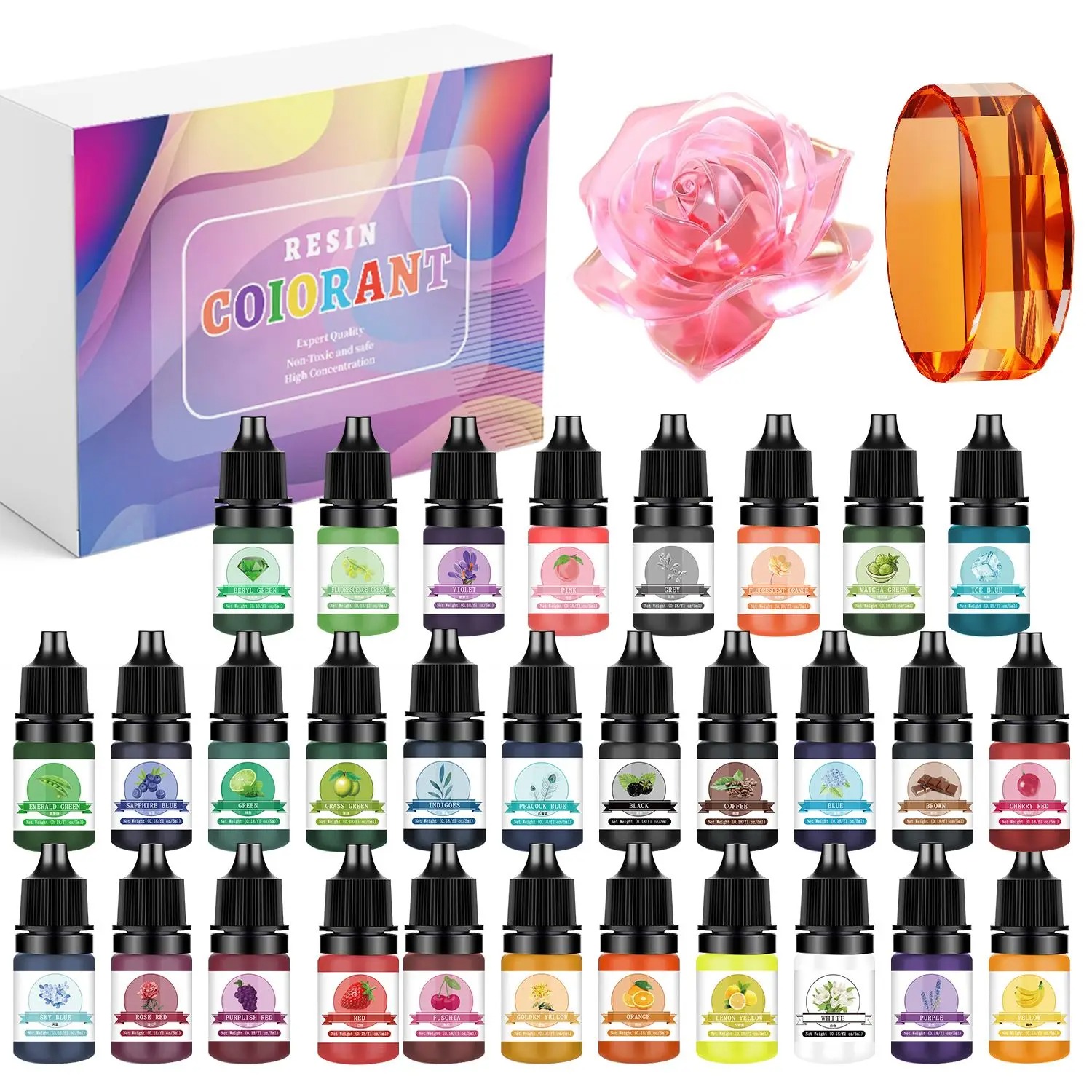 Resin Dye Opaque - 30Colors 5ml Epoxy Resin Pigment Kits