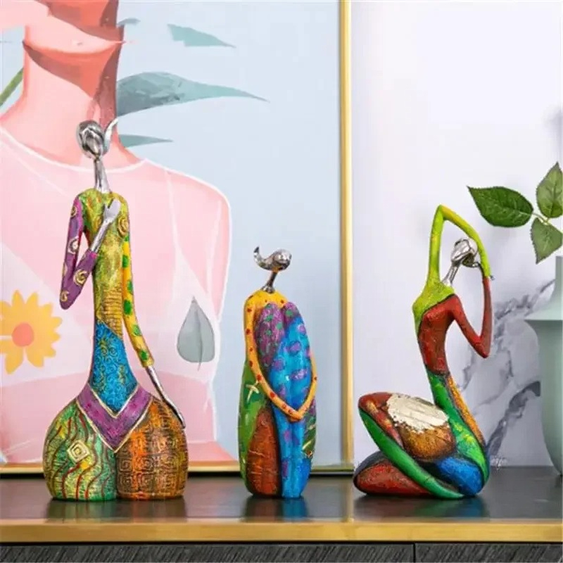Resin Art Workshop - Painting Woman Resin Statue Figurines For