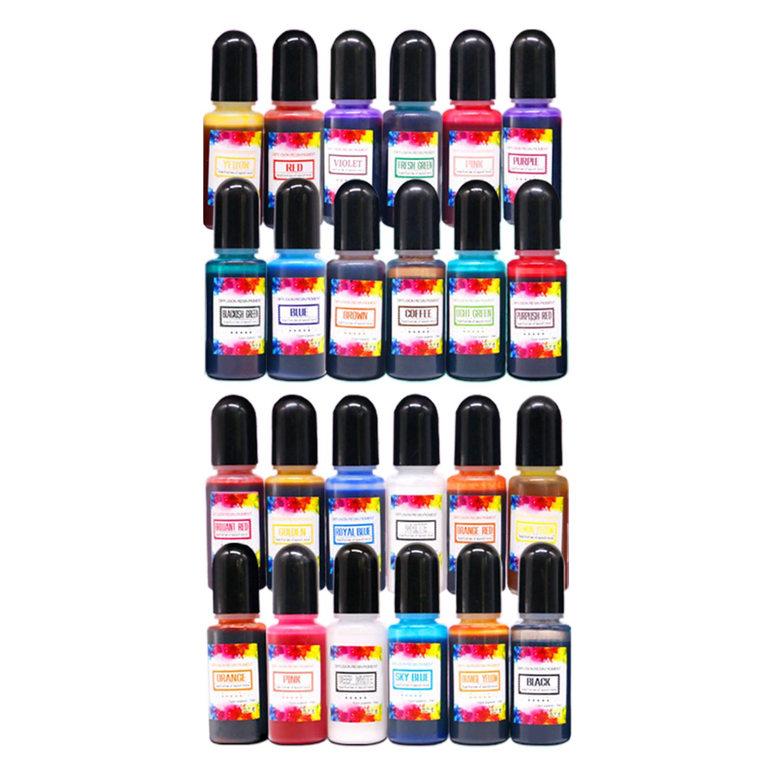 24Pcs Alcohol Inks Epoxy Resin - Resin Pigment Alcohol Ink ulasan dan harga