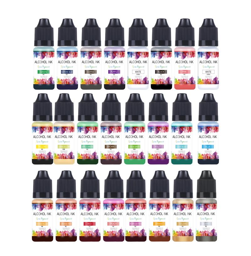 10ml/Bottle 22Colors Alcohol I - Resin Pigment Alcohol Ink ulasan dan harga