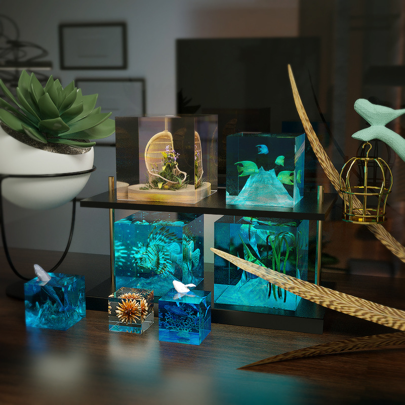 3D Cube UV Resin Molds DIY Jew - Resin Art Cube ulasan dan harga