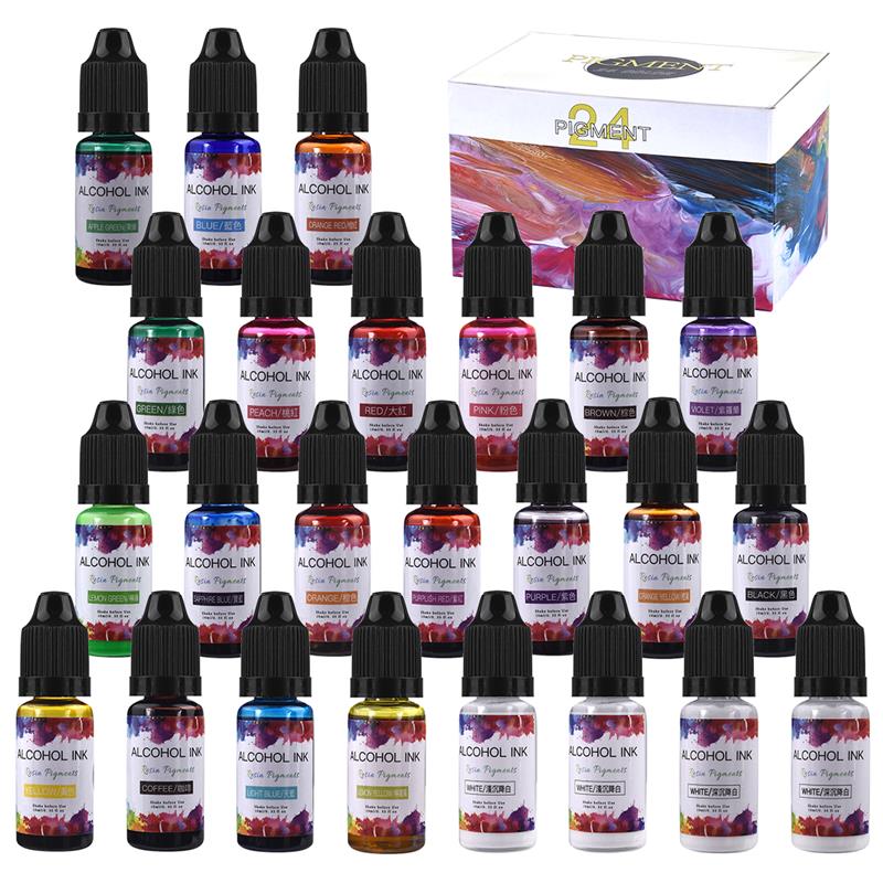 24 Color/Set 10ml  Resin Pigme - Resin Dye Opaque ulasan dan harga