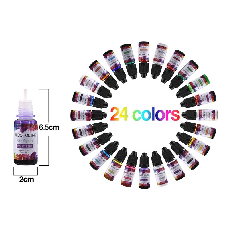 24 Color/Set 10ml  Resin Pigme - Resin Dye Opaque ulasan dan harga