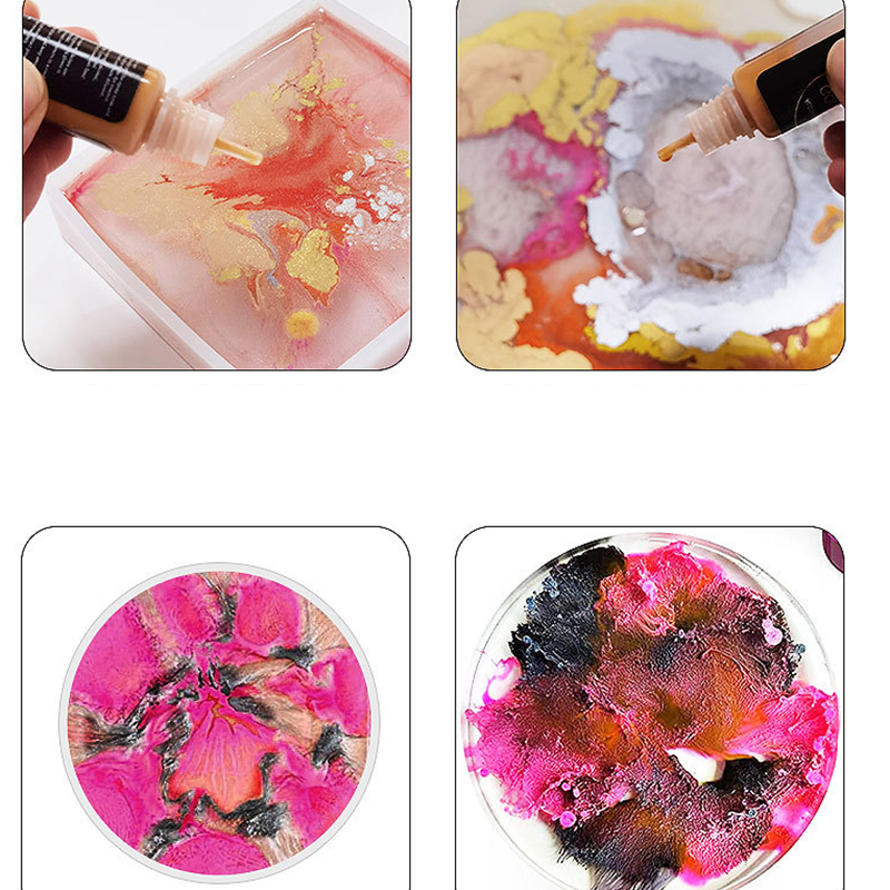 1 Set Art Ink Alcohol Epoxy Re - Resin Pigment Alcohol Ink ulasan dan harga