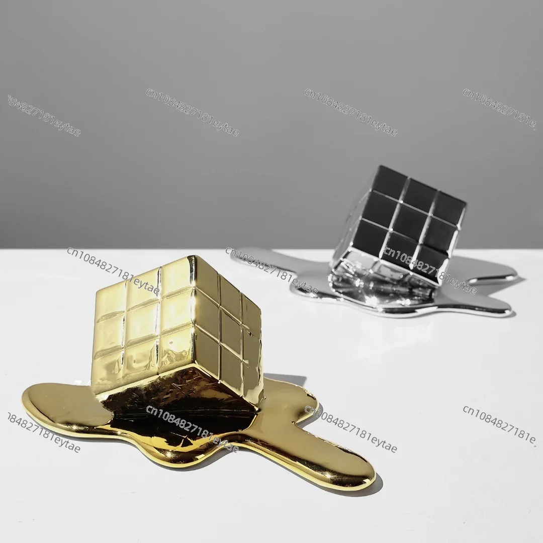 Golden Resin Geometric Cube -  - Resin Art Cube ulasan dan harga