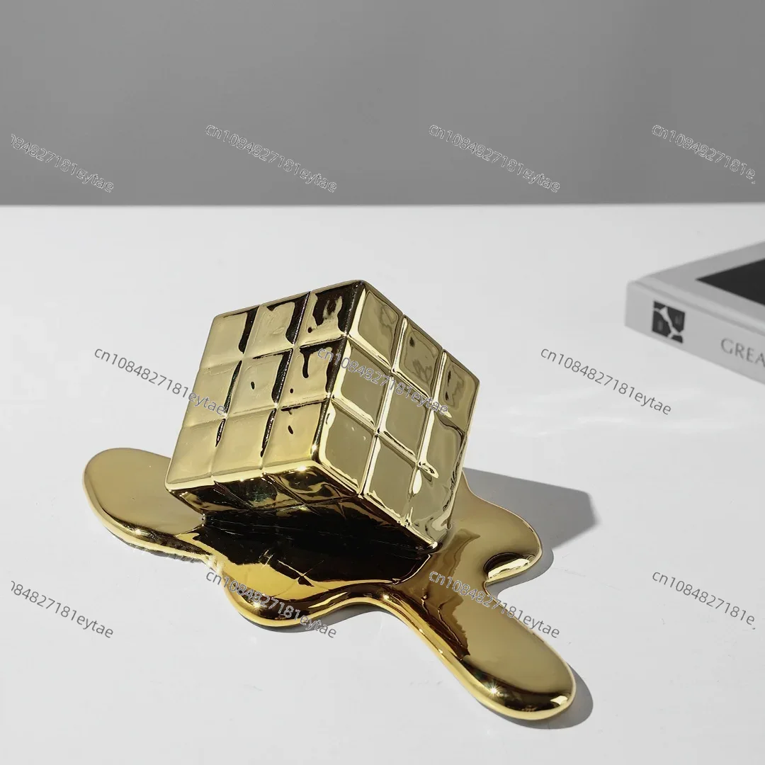 Golden Resin Geometric Cube -  - Resin Art Cube ulasan dan harga