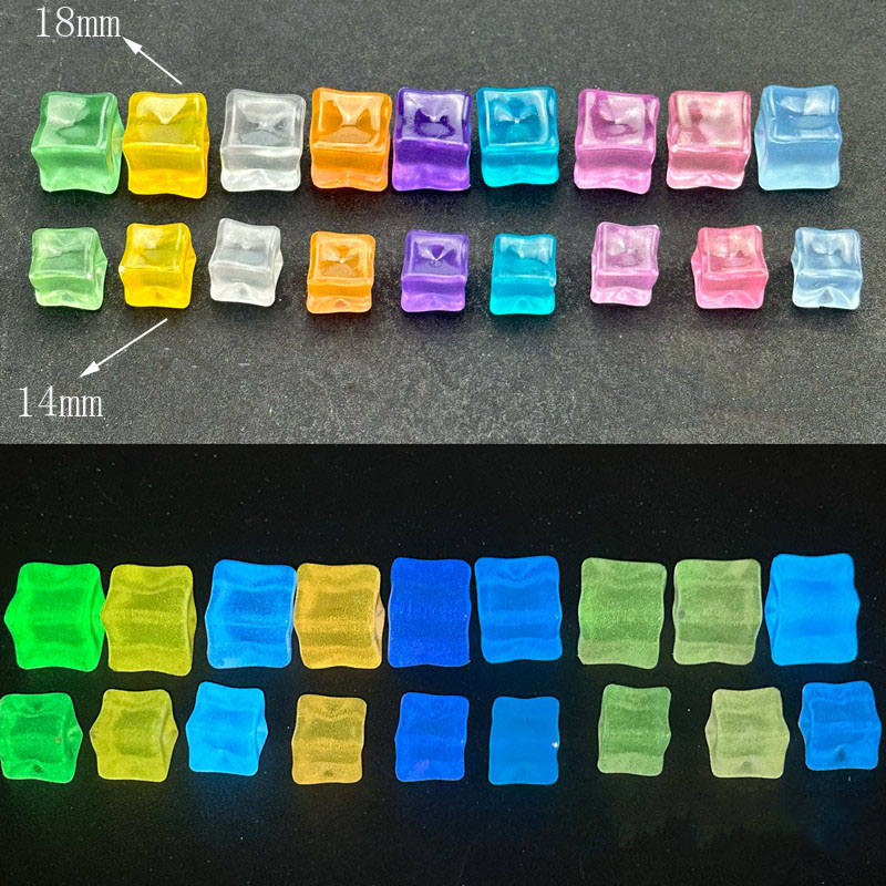 20pcs Luminous 14cm Stone Squa - Resin Art Cube ulasan dan harga