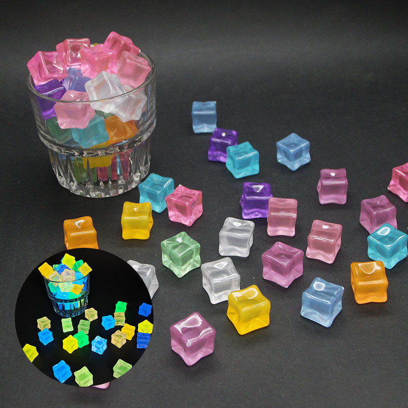 20pcs Luminous 14cm Stone Squa - Resin Art Cube ulasan dan harga