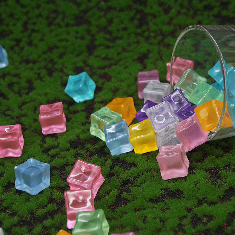 20pcs Luminous 14cm Stone Squa - Resin Art Cube ulasan dan harga