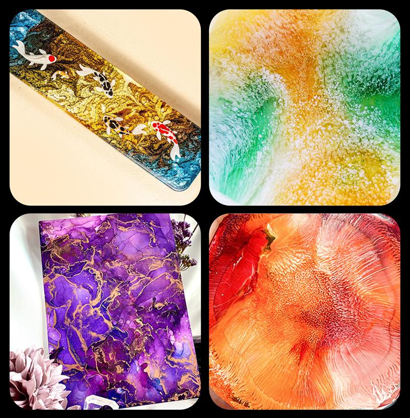 1 Set Art Ink Alcohol Epoxy Re - Resin Pigment Alcohol Ink ulasan dan harga