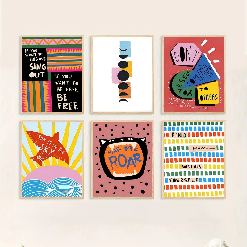 Bohemian Colorful Poster Print - Resin Art Quotes ulasan dan harga