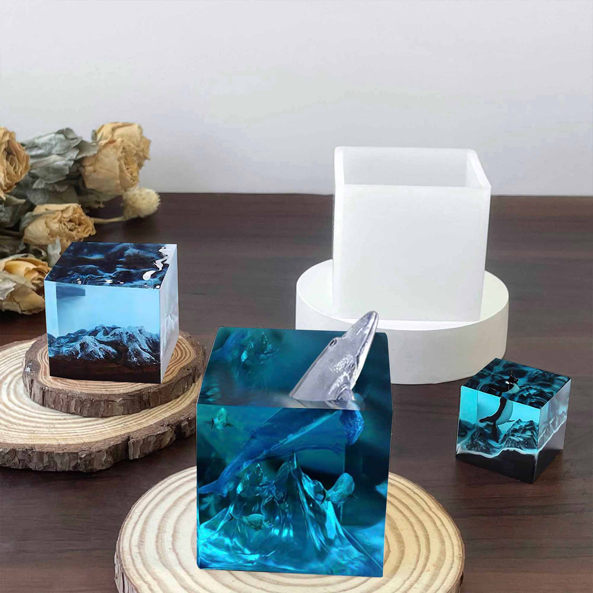 Cube Resin Mold, Clear Silicon - Resin Art Cube ulasan dan harga