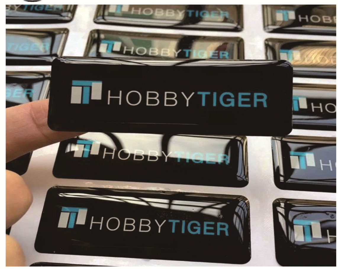Custom Dome Epoxy Resin Sticke - Resin Art Logo ulasan dan harga