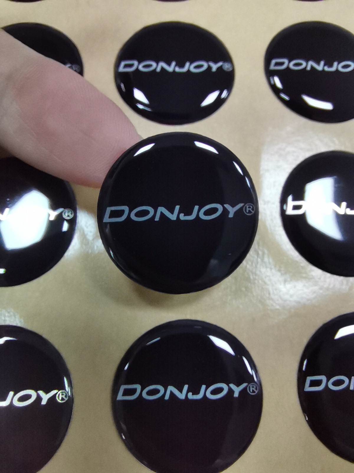 Custom Dome Epoxy Resin Sticke - Resin Art Logo ulasan dan harga