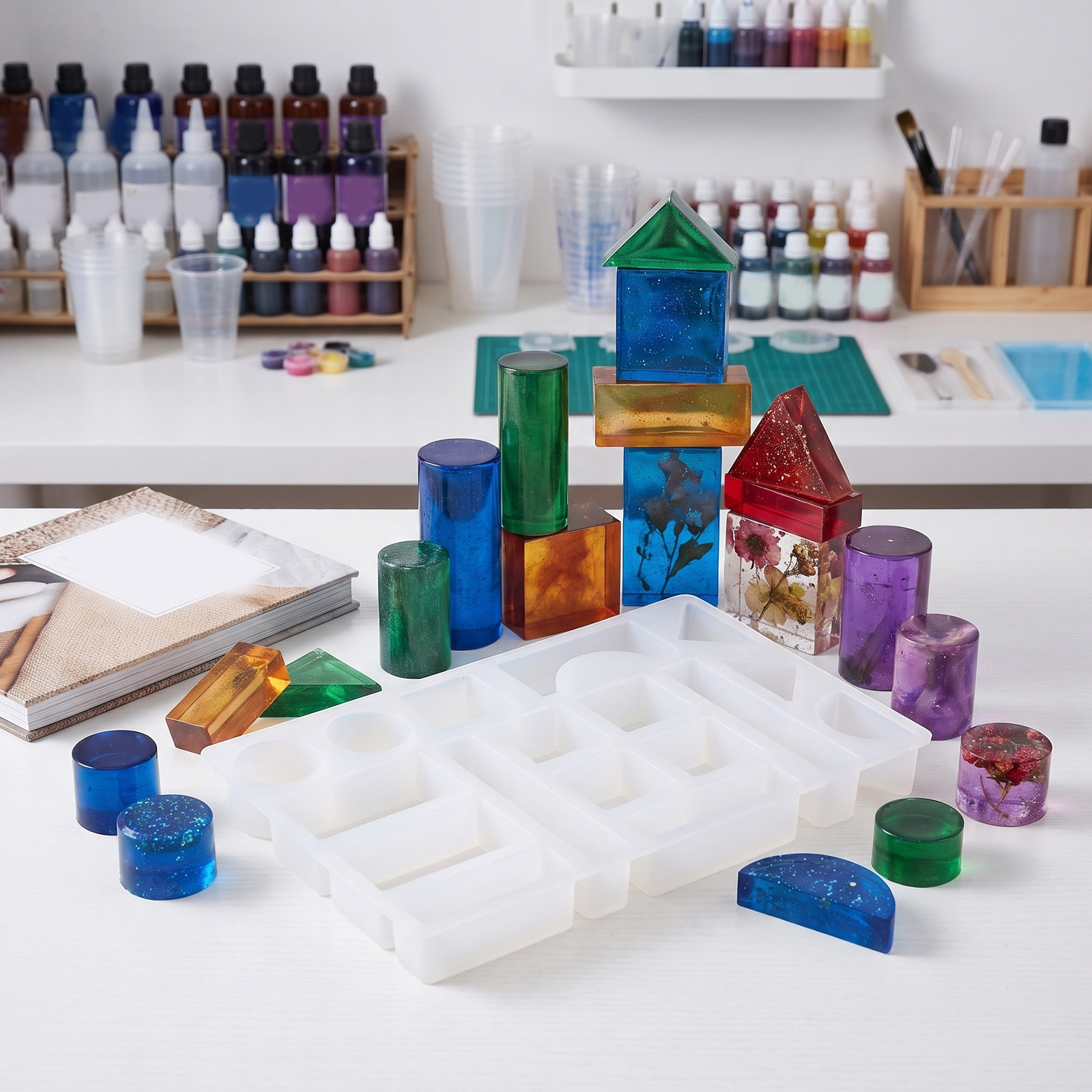 Brick Mold for Epoxy Resin Sma - Resin Art Cube ulasan dan harga