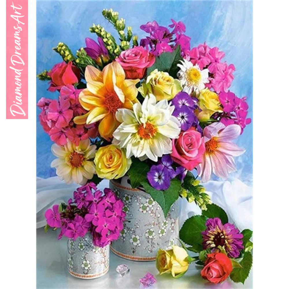 Full Diamond Mosaic Flower 5D  - Resin Art Gift ulasan dan harga