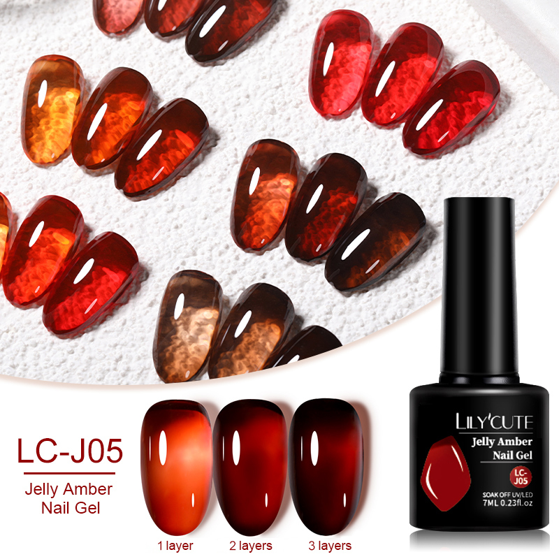 LILYCUTE 7ML Jelly Amber Gel N - Resin Dye Opaque ulasan dan harga