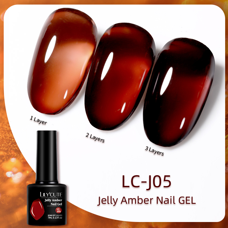 LILYCUTE 7ML Jelly Amber Gel N - Resin Dye Opaque ulasan dan harga