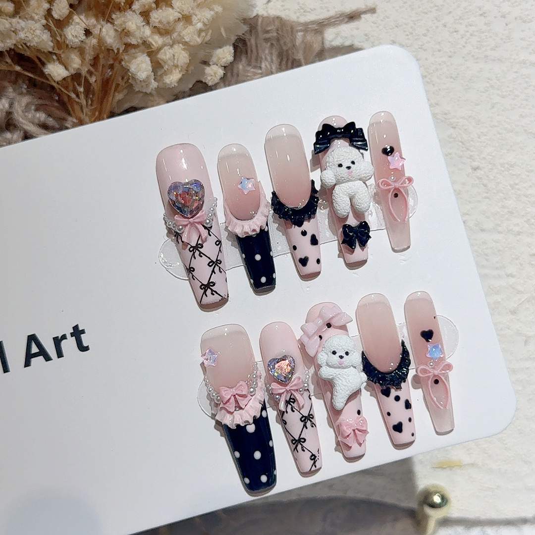 10PCS Black Lace Polka Dot Bal - Resin Art Gift ulasan dan harga