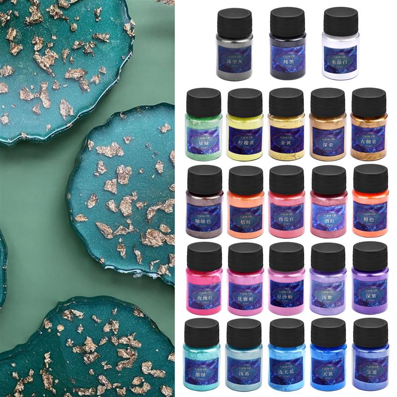 24Colors Epoxy Resin Dye Mica  - Resin Dye Opaque ulasan dan harga
