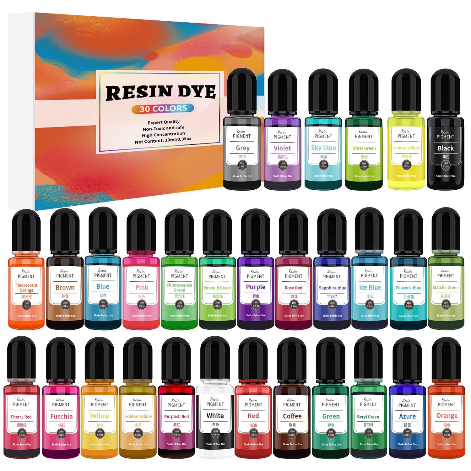 24/30 Colors Set 10ml Epoxy Re - Resin Pigment Alcohol Ink ulasan dan harga