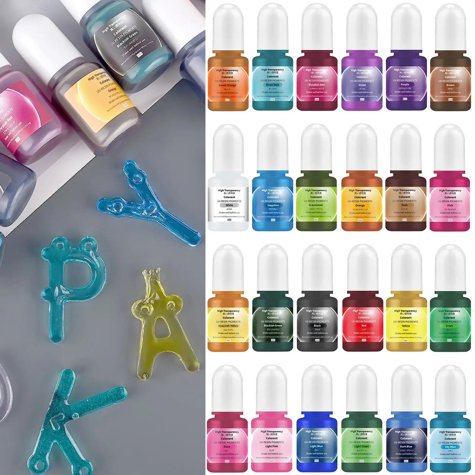 24Colors 5ml Epoxy Resin Pigme - Resin Dye Opaque ulasan dan harga