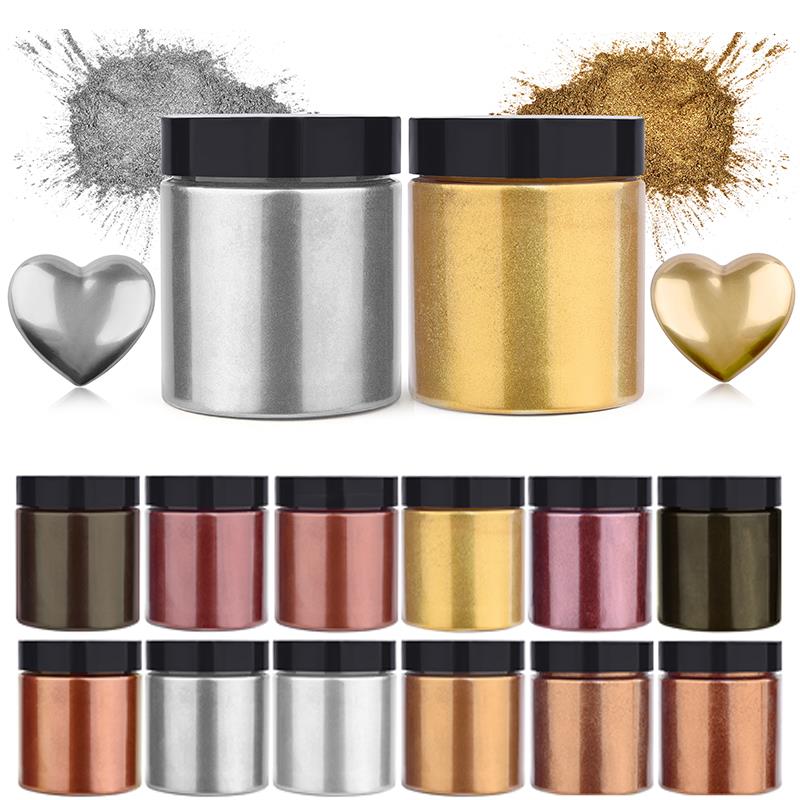 50g Shimmer Metallic Gold Silv - Resin Dye Opaque ulasan dan harga