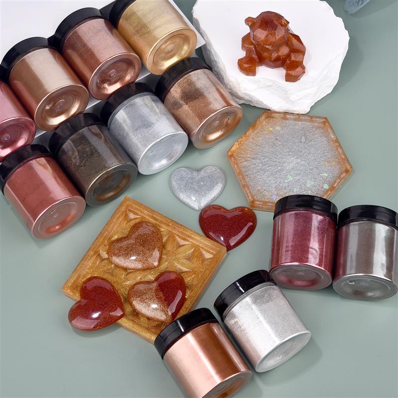 50g Shimmer Metallic Gold Silv - Resin Dye Opaque ulasan dan harga