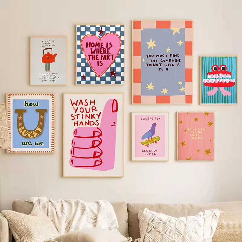 Colorful Humorous House Slogan - Resin Art Quotes ulasan dan harga