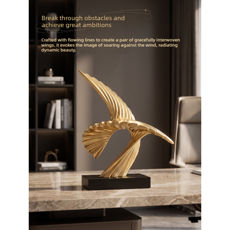Abstract Golden Eagle Sculptur - Resin Art Business ulasan dan harga