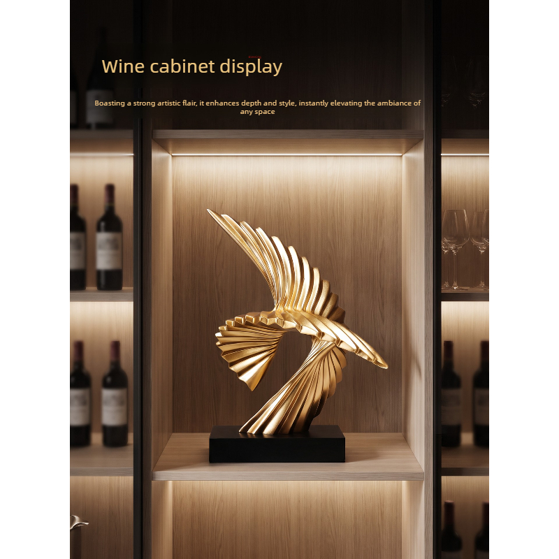 Abstract Golden Eagle Sculptur - Resin Art Business ulasan dan harga