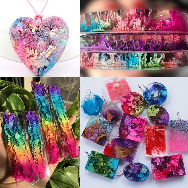 24 Color 10ml Art Ink Alcohol  - Resin Pigment Alcohol Ink ulasan dan harga