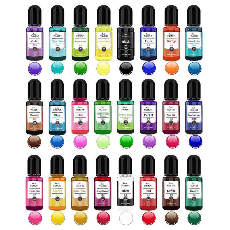 24 Color Art Ink Alcohol Resin - Resin Pigment Alcohol Ink ulasan dan harga