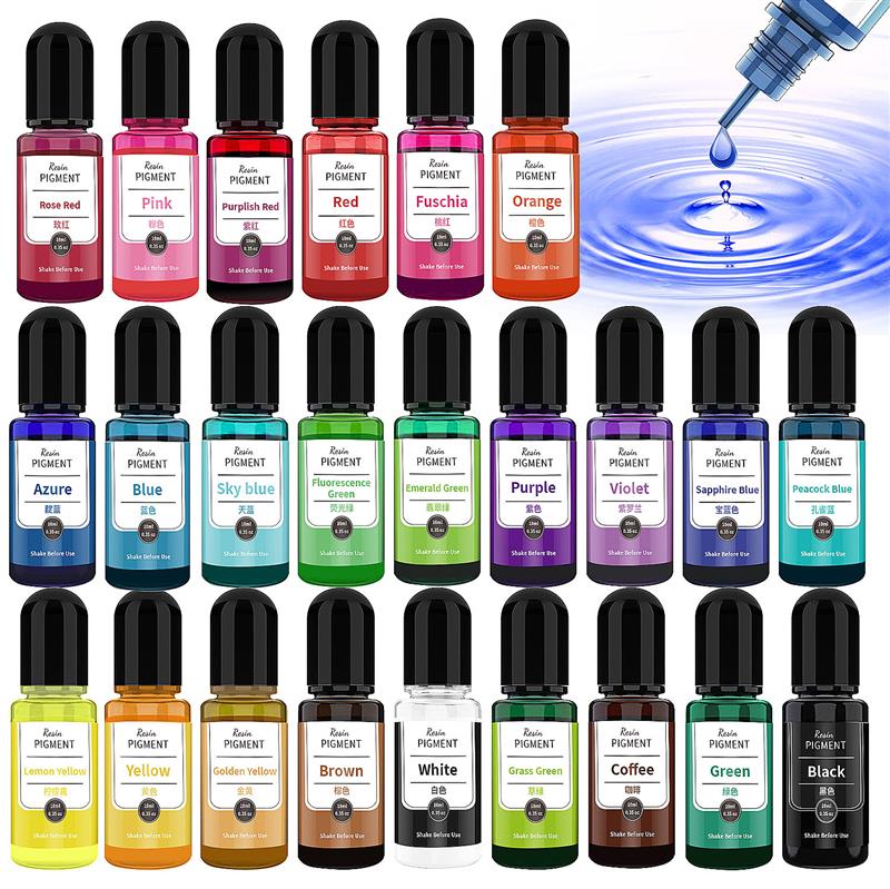 24 Color Art Ink Alcohol Resin - Resin Pigment Alcohol Ink ulasan dan harga